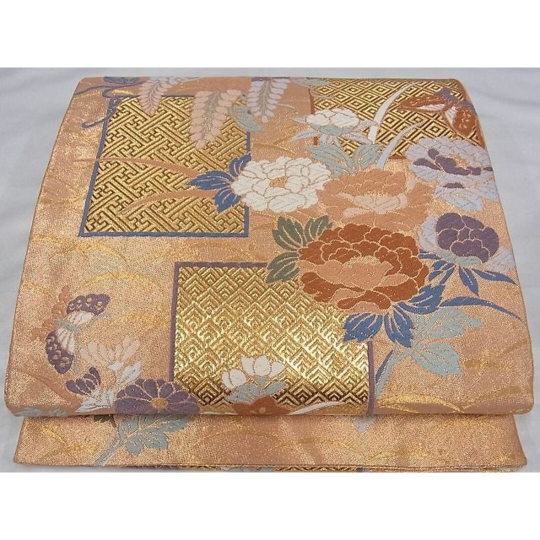 平和屋-こころ店■佐賀錦 六通柄袋帯 唐織 枝花文 金糸 正絹 逸品 B-fw010 | フリマアプリ ラクマ