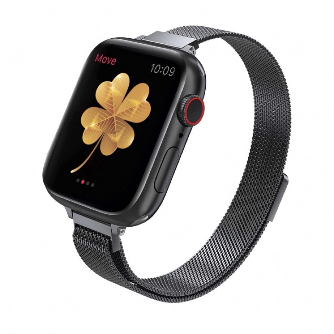 コンパチブル Apple Watch バンド ブラック メンズの時計(金属ベルト)の商品写真
