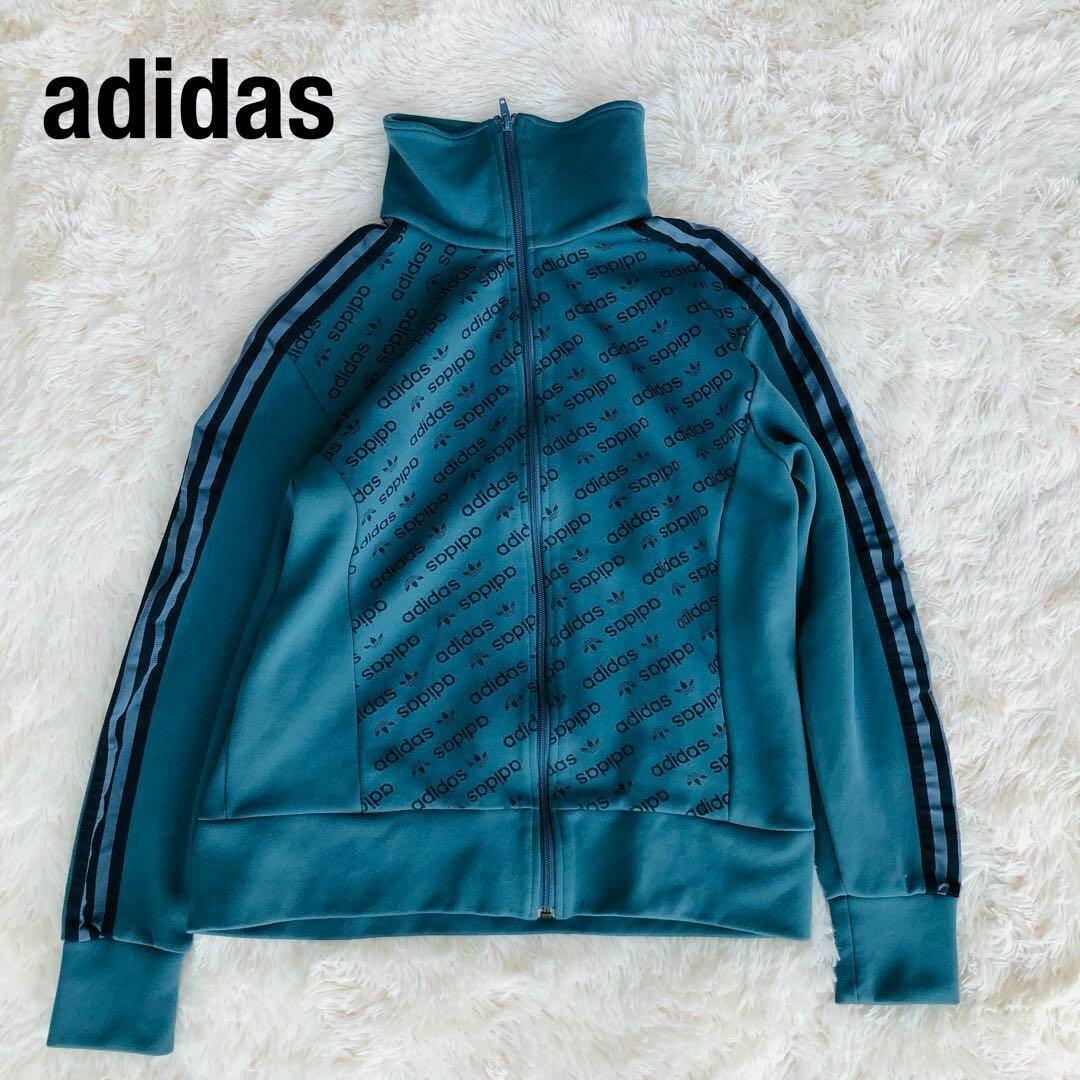 adidas - Adidasアディダス 総柄トラックジャケット ブルーグレー ...