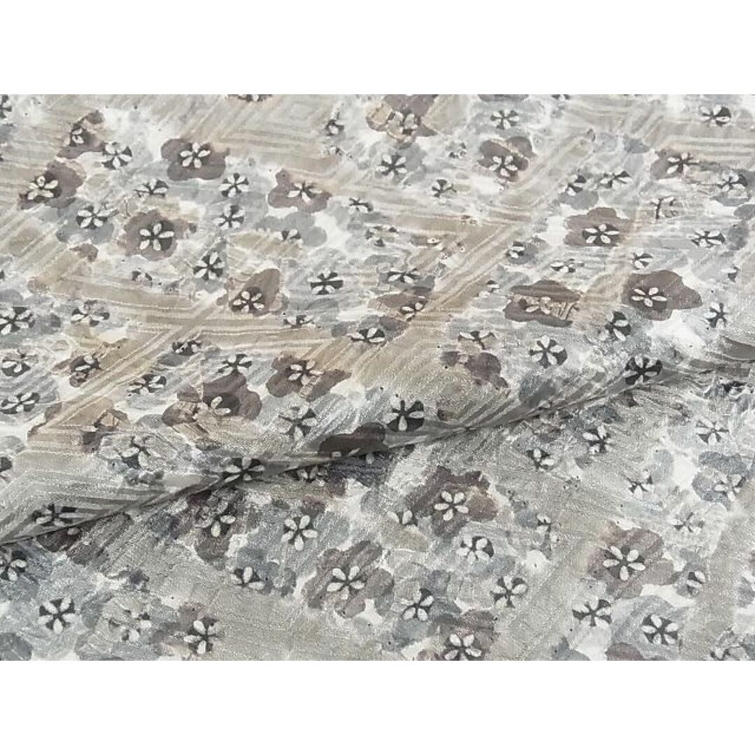 平和屋-こころ店■上質な小紋 花菱文 着丈162cm 裄丈64cm 正絹 逸品 B-ey5364