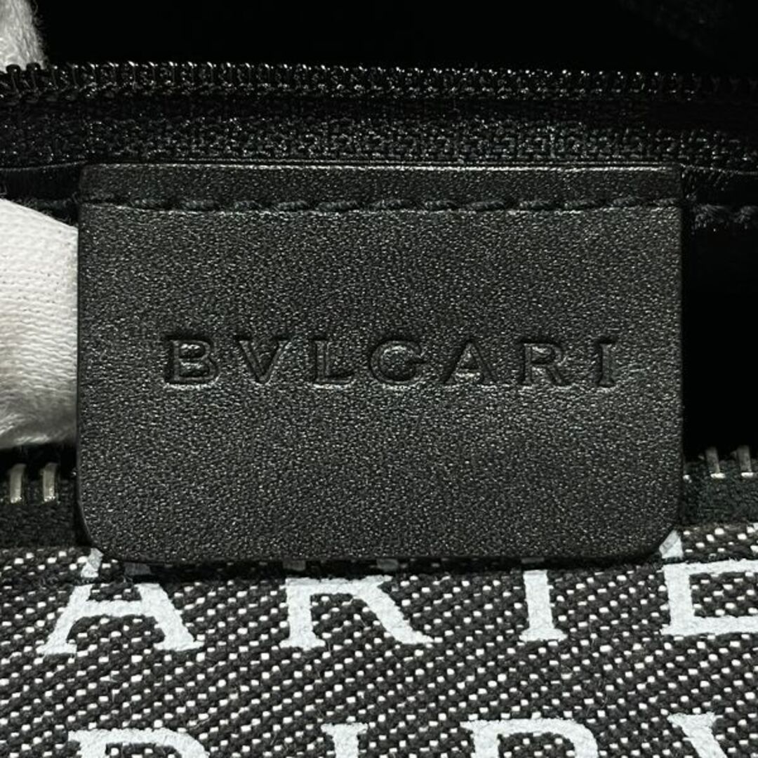 BVLGARI ビーゼロワン ロゴマニア 筒形 ドラム 肩掛け ハンドバッグ デニム 5