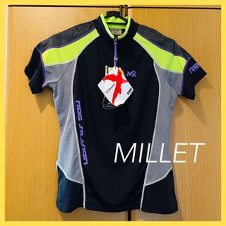 ミレー(MILLET)のMILLETミレー半袖 シャツ ハーフジップ レディースM  登山 アウトドア(カットソー(半袖/袖なし))