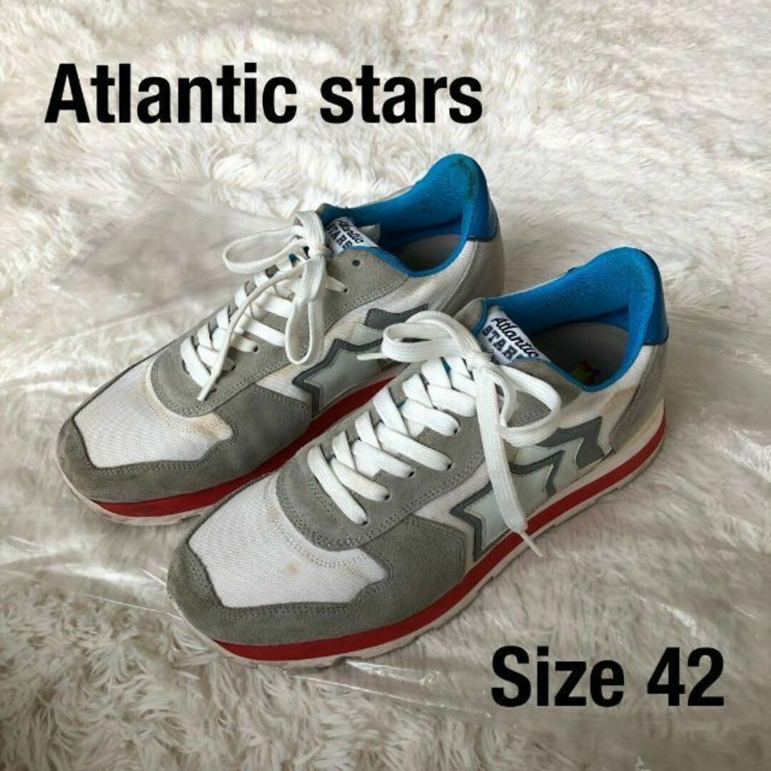 Atlantic starsアトランティックスターズ　スニーカー　白×グレー42