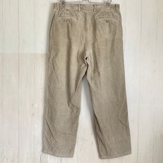 Eddie Bauer ワイドコーデュロイパンツ 太畝 2タック 黒 W36