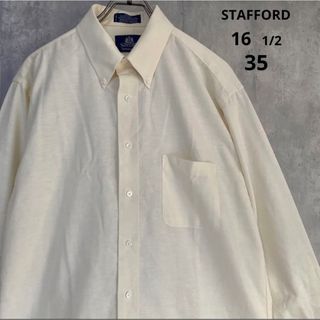 STAFFORD  ビッグシルエット　長袖シャツ　黄　綿60% ポリエステル(シャツ)