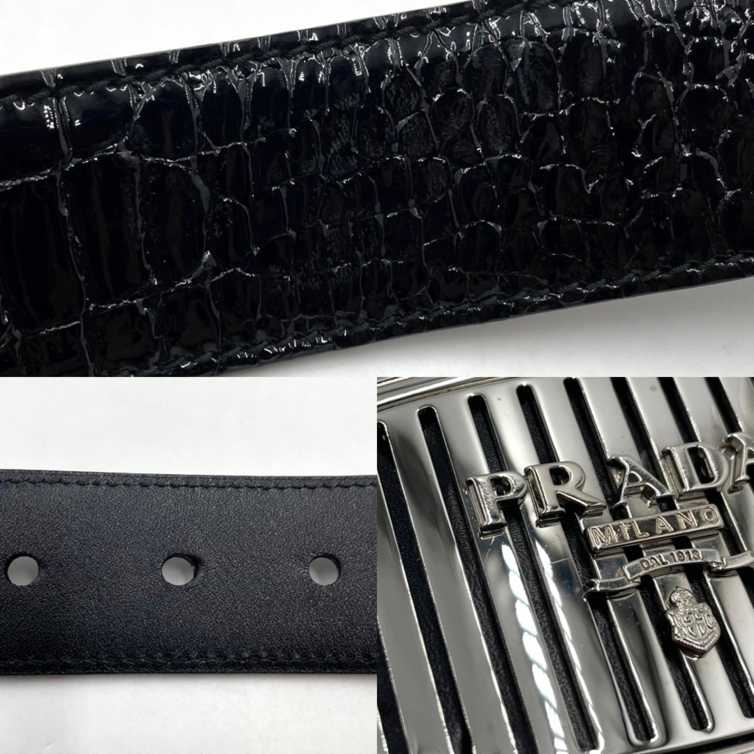PRADA - 【限定価格】PRADA プラダ ベルト ロゴ 80/32 型押し