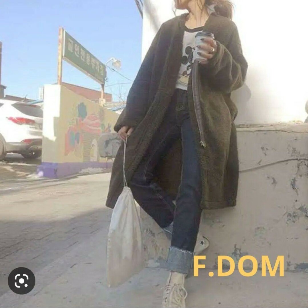 F.DOM エフダム ボアコート アウター ブラウン 韓国ファッション