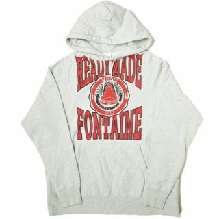 レディメイド(READYMADE)のREADYMADE レディメイド 21AW 日本製 HOODIE(R.MUTT) アールマット スウェットプルオーバーパーカー RE-CO-GR-00-00-195 L GRAY オーバーサイズ カレッジ トップス【中古】【READYMADE】(パーカー)