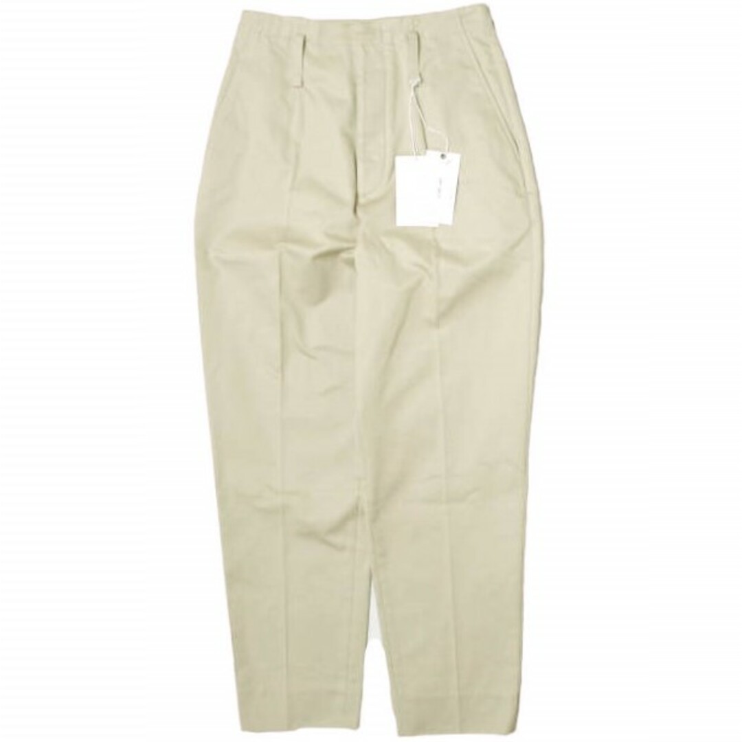 JANE SMITH ジェーンスミス 20SS 日本製 CLASSIC BUCKLE BUCK PANTS クラシックバックルバックパンツ 20SPT-#238L 36 BEIGE ハイウエスト ワイド テーパード チノ ボトムス【新古品】【JANE SMITH】約165cmサイズ備考