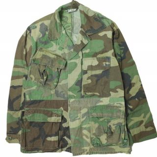 Made By Sunny Side Up メイドバイサニーサイドアップ 日本製 Remake 2 for 1 Army BDU Jacket リメイクミリタリーシャツジャケット XS カモフラージュ 解体 再構築 アウター【中古】【Made By Sunny Side Up】(ミリタリージャケット)