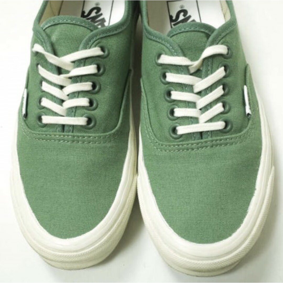 VANS(ヴァンズ)のVANS x Pilgrim Surf+Supply バンズ ピルグリム サーフ+サプライ 別注 AUTHENTIC LX オーセンティック US6.5(24.5cm) GREEN/MARSHMALLOW キャンバス Vault OG スニーカー シューズ【中古】【VANS × Pilgrim Surf+Supply】 メンズの靴/シューズ(スニーカー)の商品写真