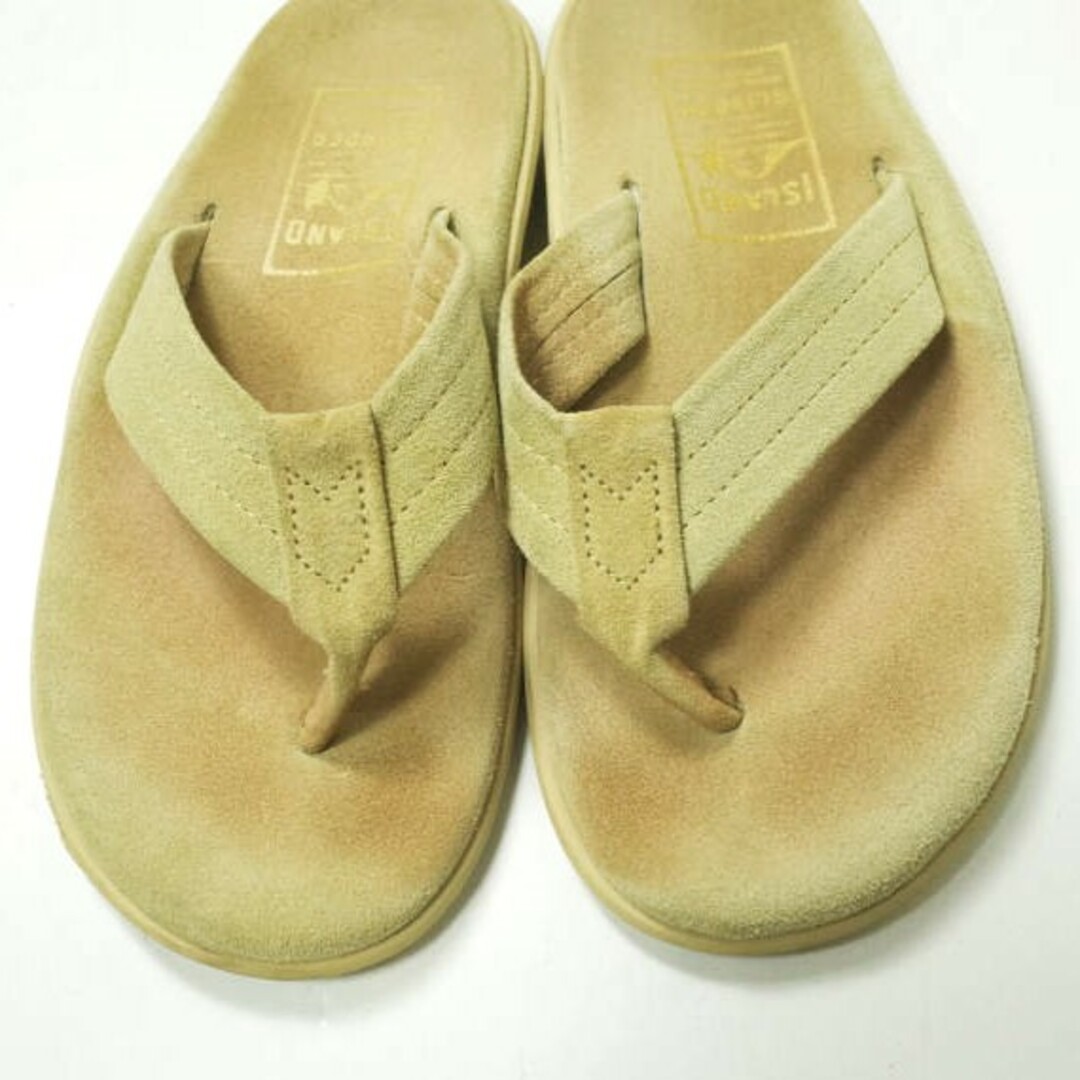 ISLAND SLIPPER(アイランドスリッパ)のISLAND SLIPPER x BEAMS アイランドスリッパ ビームス 別注 スエードトングサンダル US5(23cm) ベージュ ビーチ シューズ【中古】【ISLAND SLIPPER × BEAMS】 レディースの靴/シューズ(サンダル)の商品写真