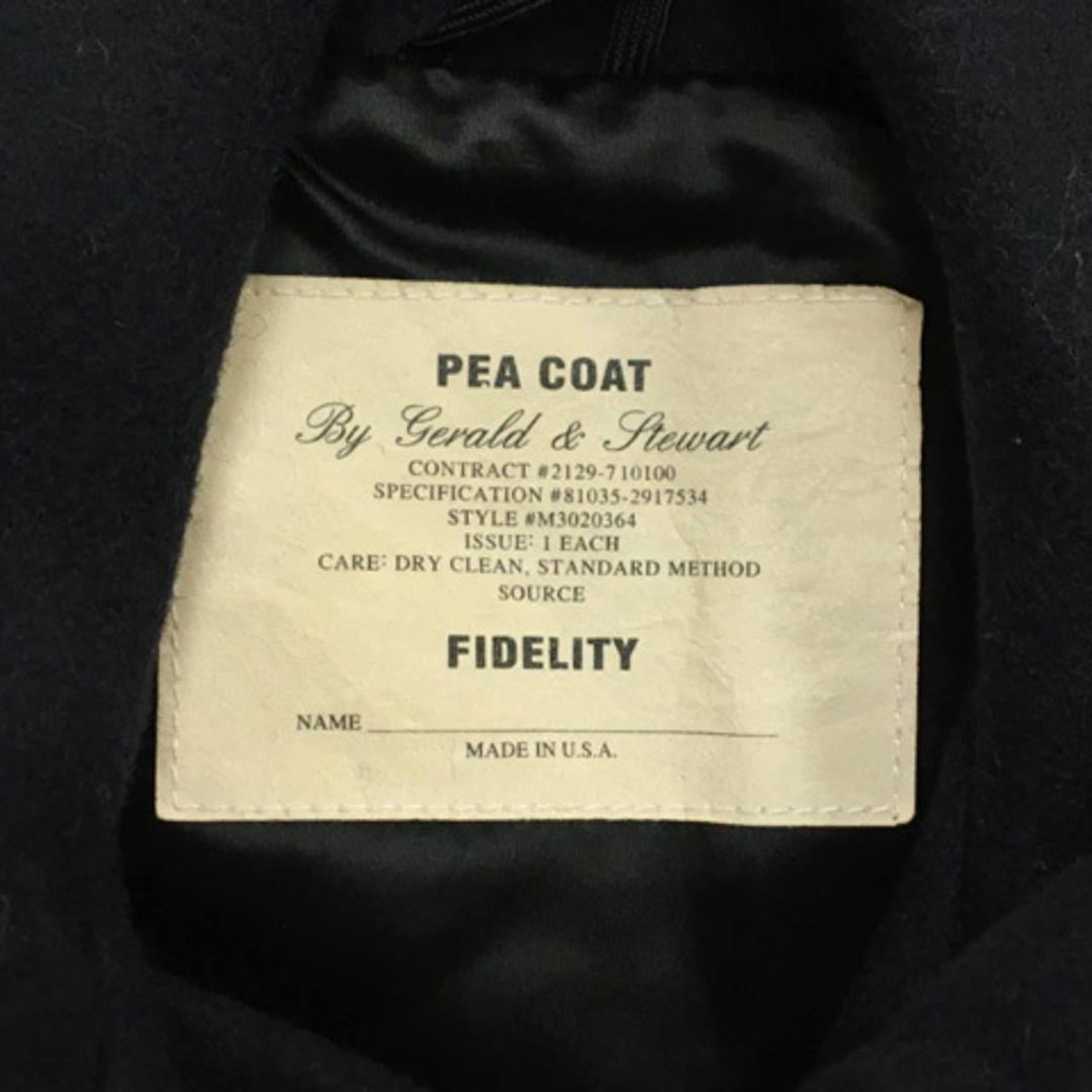 FIDELITY(フェデリティー)のフィデリティ コート Pコート ピーコート ショート ダブル 無地 ウール 黒 レディースのジャケット/アウター(ピーコート)の商品写真