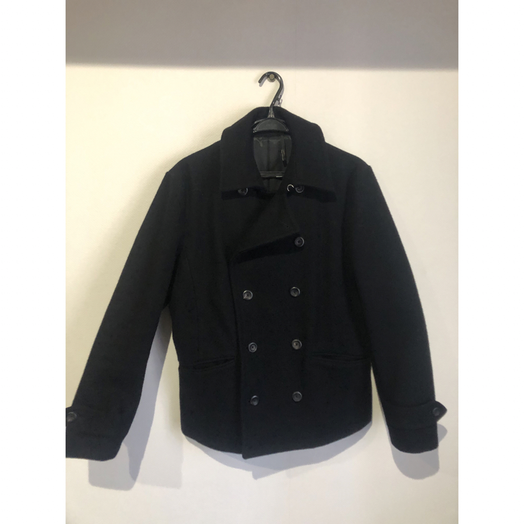 EDIFICE(エディフィス)のEDIFICE ピーコート　Pコート　ブラック　S〜M メンズのジャケット/アウター(ピーコート)の商品写真