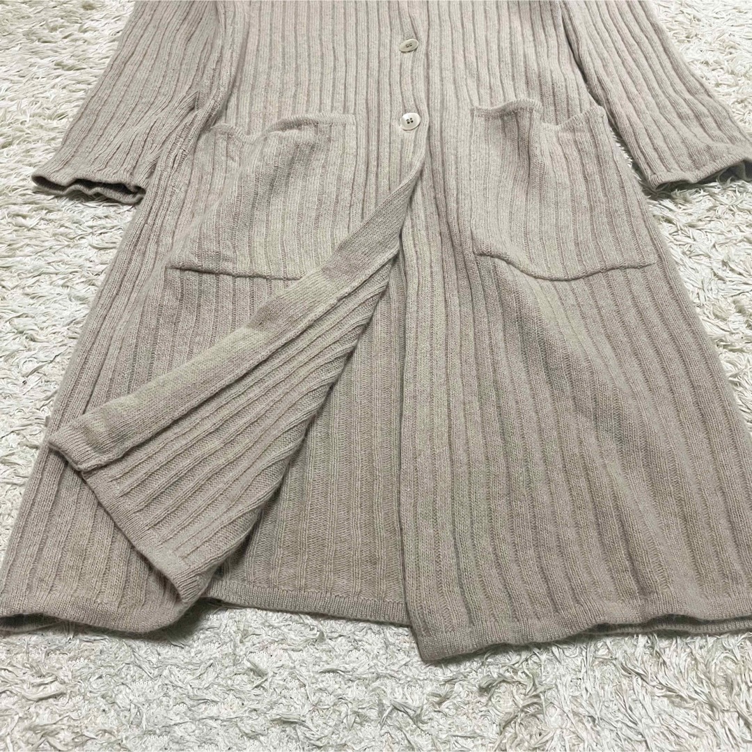 Max Mara - マックスマーラ 白タグ リブ編みロングカーディガン ウール