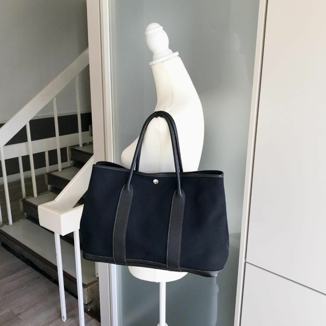 Hermes - 美品❤️正規品❤️エルメス ガーデンパーティPM ブラック