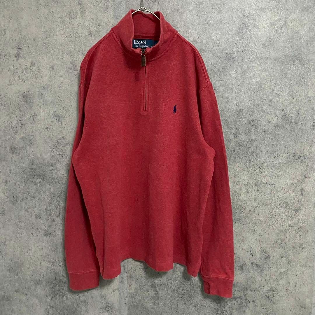 00S ラルフローレン コットンニット ハーフジップ メンズS 古着
