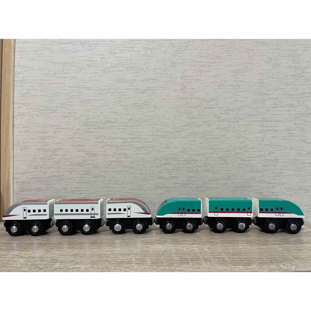 moku train はやぶさ・こまち キッズ/ベビー/マタニティのおもちゃ(電車のおもちゃ/車)の商品写真