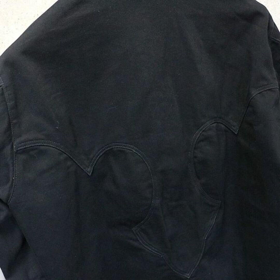 銀座店 クロムハーツ ホースシューボタン バックフレアニー カバーオール ブラックデニム ジャケット size:L 黒 92510