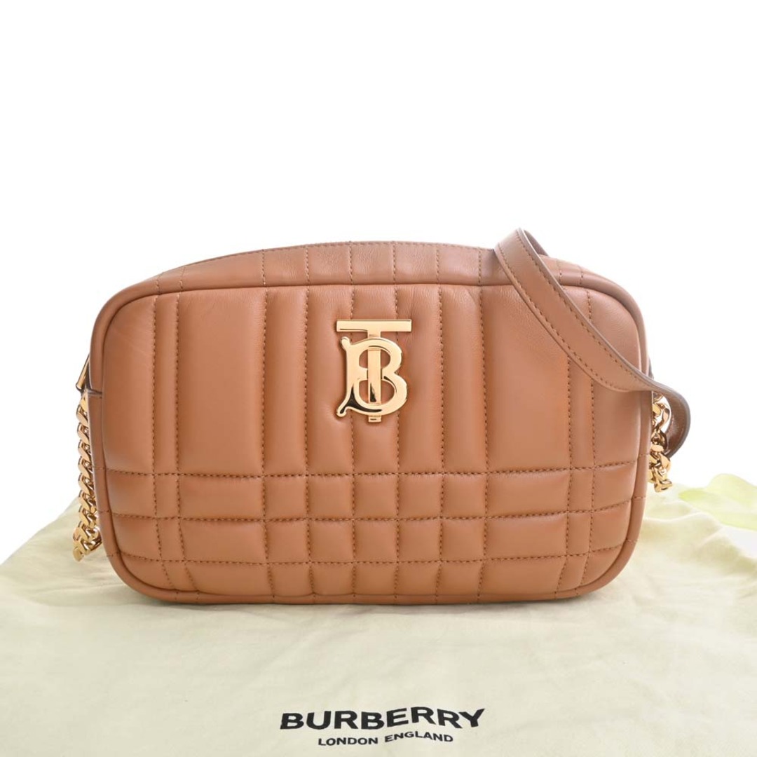 【中古】BURBERRY バーバリー レザー スモール ローラ カメラバッグ ショルダーバッグ - ブラウン by