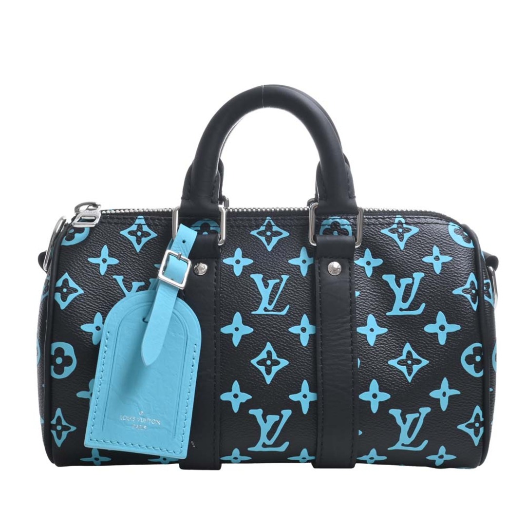 LOUIS VUITTON ルイヴィトン モノグラム キーポル バンドリエール25 2WAY ハンドバッグ M21938 ブラック/ブルー by