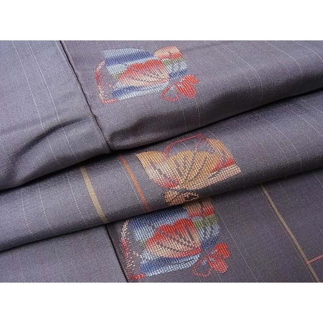 平和屋-こころ店■上質な紬 舞花文 着丈168cm 裄丈68cm 正絹 逸品 未使用 B-np8657