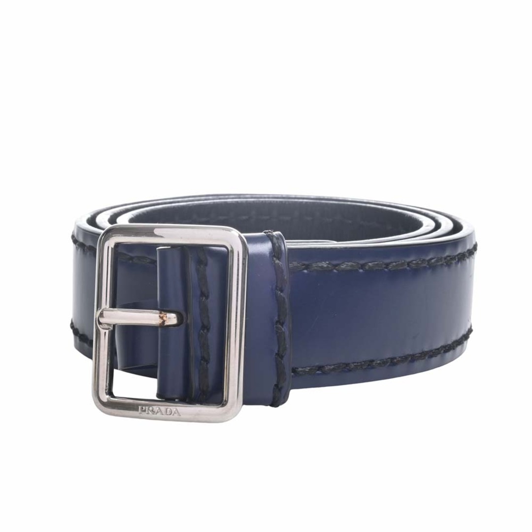 【中古】PRADA プラダ レザー ベルト #36/90 - ブルー by | フリマアプリ ラクマ