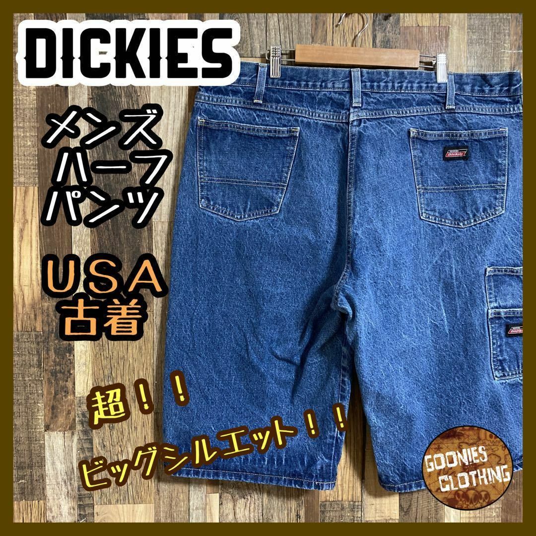 ディッキーズ メンズ ハーフ デニム パンツ ブルー ロゴ 40 USA古着 | フリマアプリ ラクマ