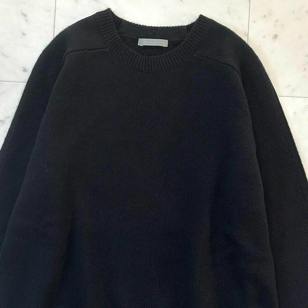 美品 セオリーリュクス カシミヤ100 クルーネックニット 黒 38
