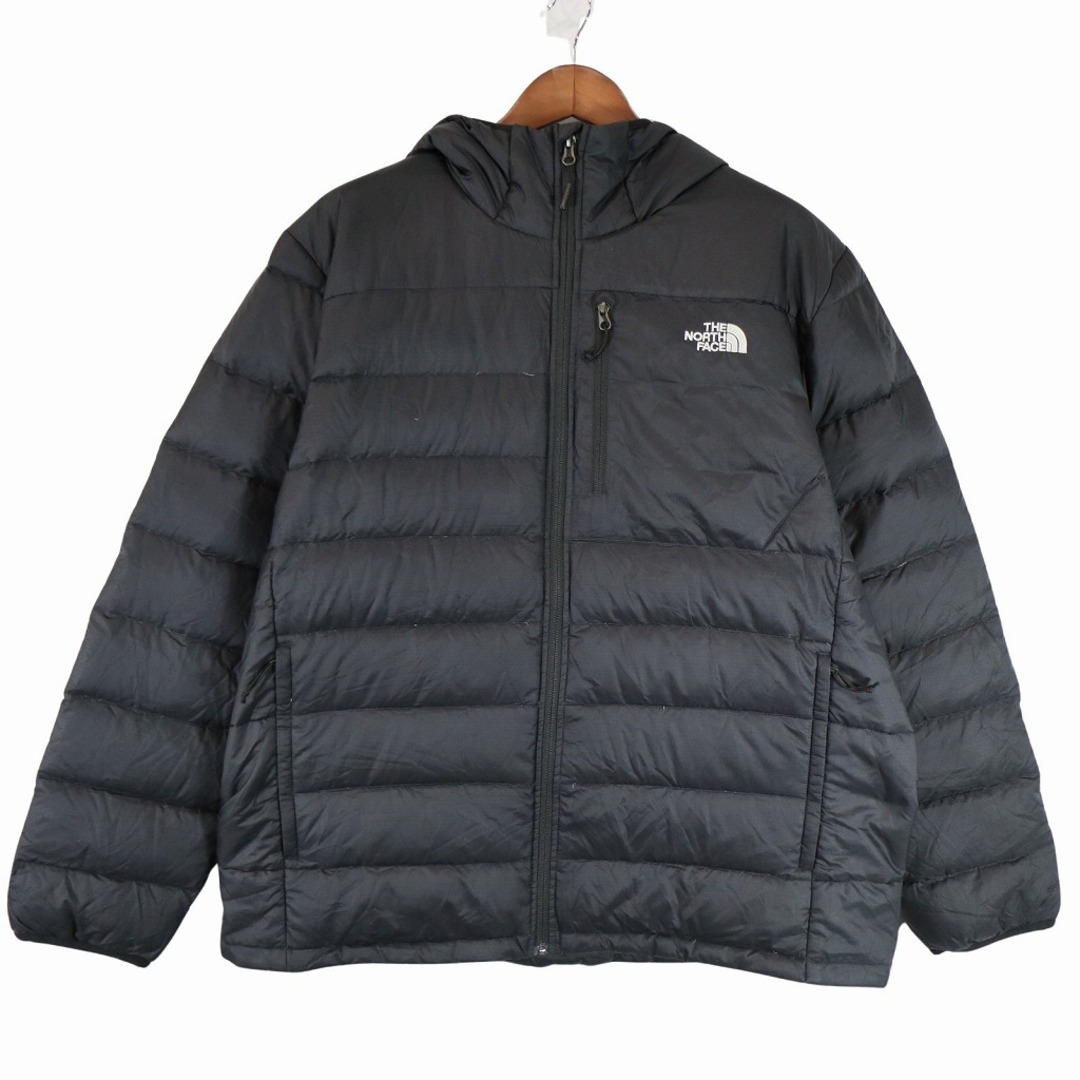 THE NORTH FACE ノースフェイス フード付き ダウンジャケット アウトドア キャンプ アウター 登山 ブラック (メンズ XXL) 中古  古着 O4146 | フリマアプリ ラクマ