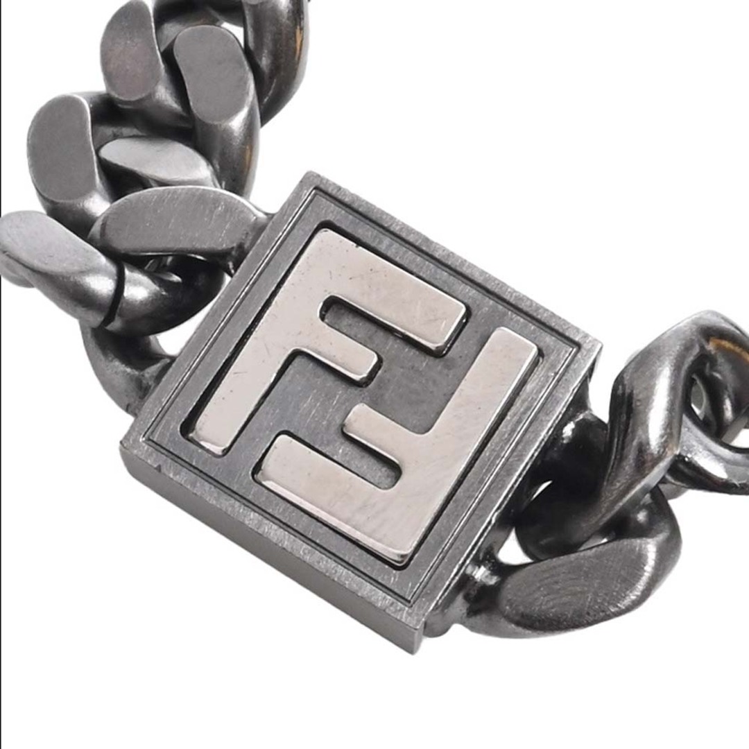 FENDI フェンディ FFロゴ 喜平 チェーン ブレスレット #M - シルバー by