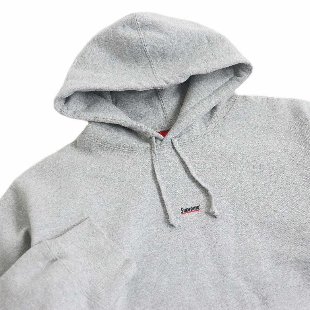 極美品□22AW Supreme/シュプリーム Underline Hooded Sweatshirt 裏起毛 スウェットパーカー/ロゴフーディー  グレー L カナダ製 正規品