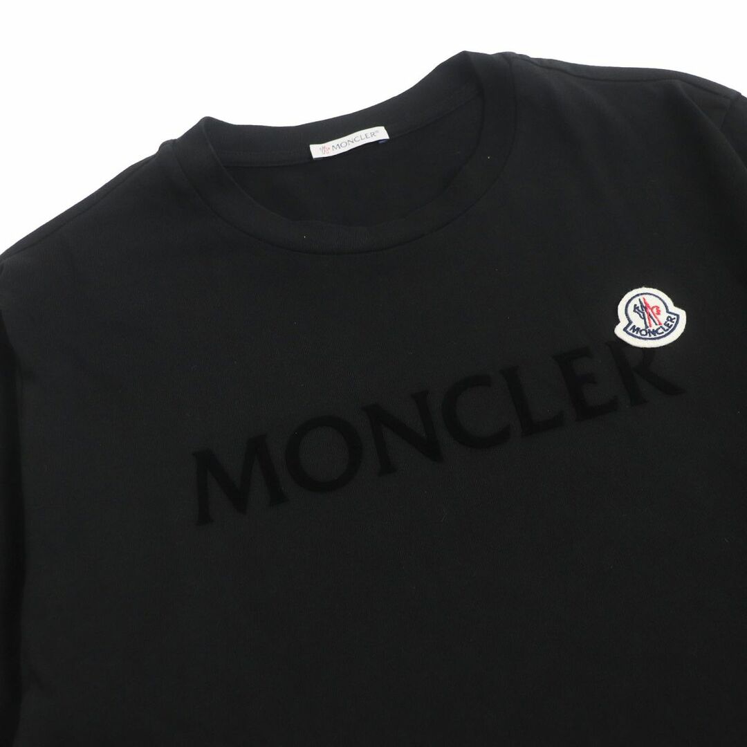 ★希少★ MONCLER Tシャツ Ｌ　モンクレール  ブラック ワッペン