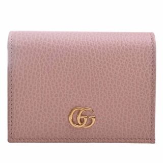 グッチ(Gucci)の【中古】Gucci グッチ GGマーモント レザー 二つ折り コンパクト財布 456126 ピンク by(その他)