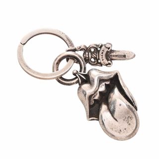 クロムハーツ(Chrome Hearts)の【中古】Chrome Hearts クロムハーツ SV925 ローリング ストーンズ リップ&タン ウィズ スプリット ダガー キーリング - シルバー by(その他)