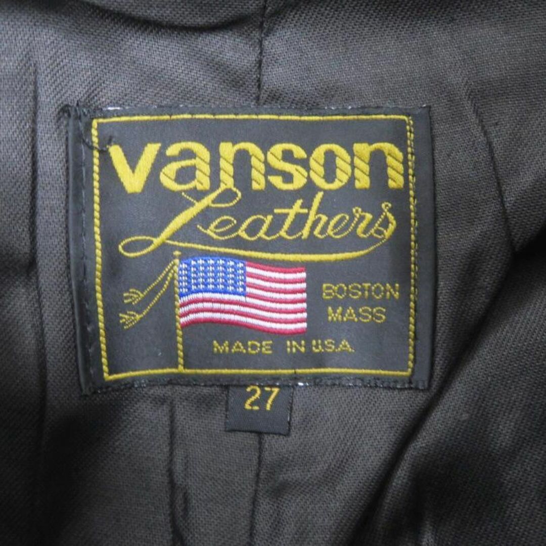 VANSON PT17 ブーツカット レザーパンツ 27 新品