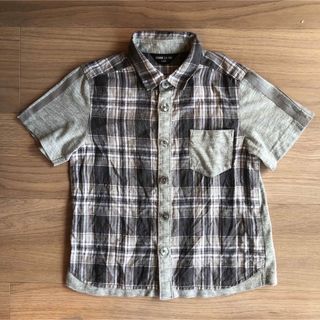 コムサイズム(COMME CA ISM)のモモンガ様専用　コムサイズム  チェック　切り返しシャツ　トップス　110(Tシャツ/カットソー)