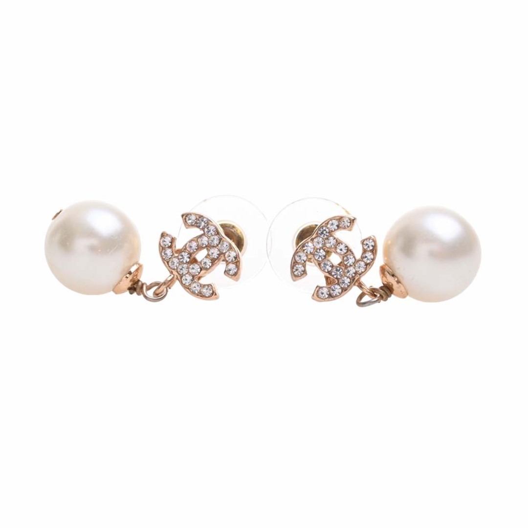 CHANEL - 【中古】CHANEL シャネル ラインストーン パール ココマーク