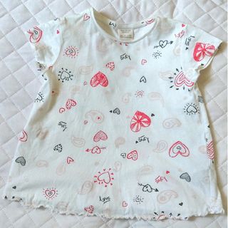 ザラキッズ(ZARA KIDS)のZARA Girls ハート柄Tシャツ(Tシャツ/カットソー)