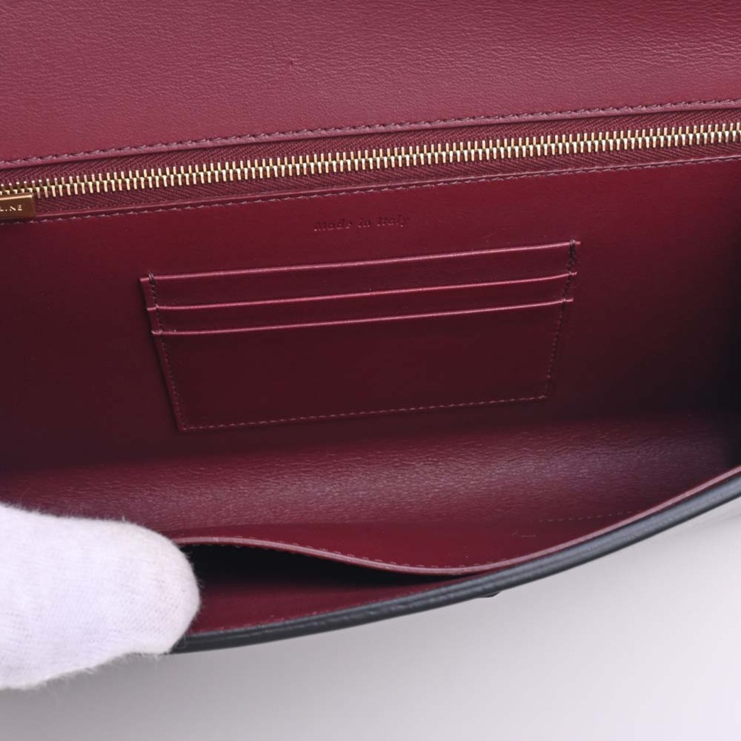 【中古】Celine セリーヌ レザー トロッター クラッチバッグ セカンドバッグ 108463AU7 ブラック by
