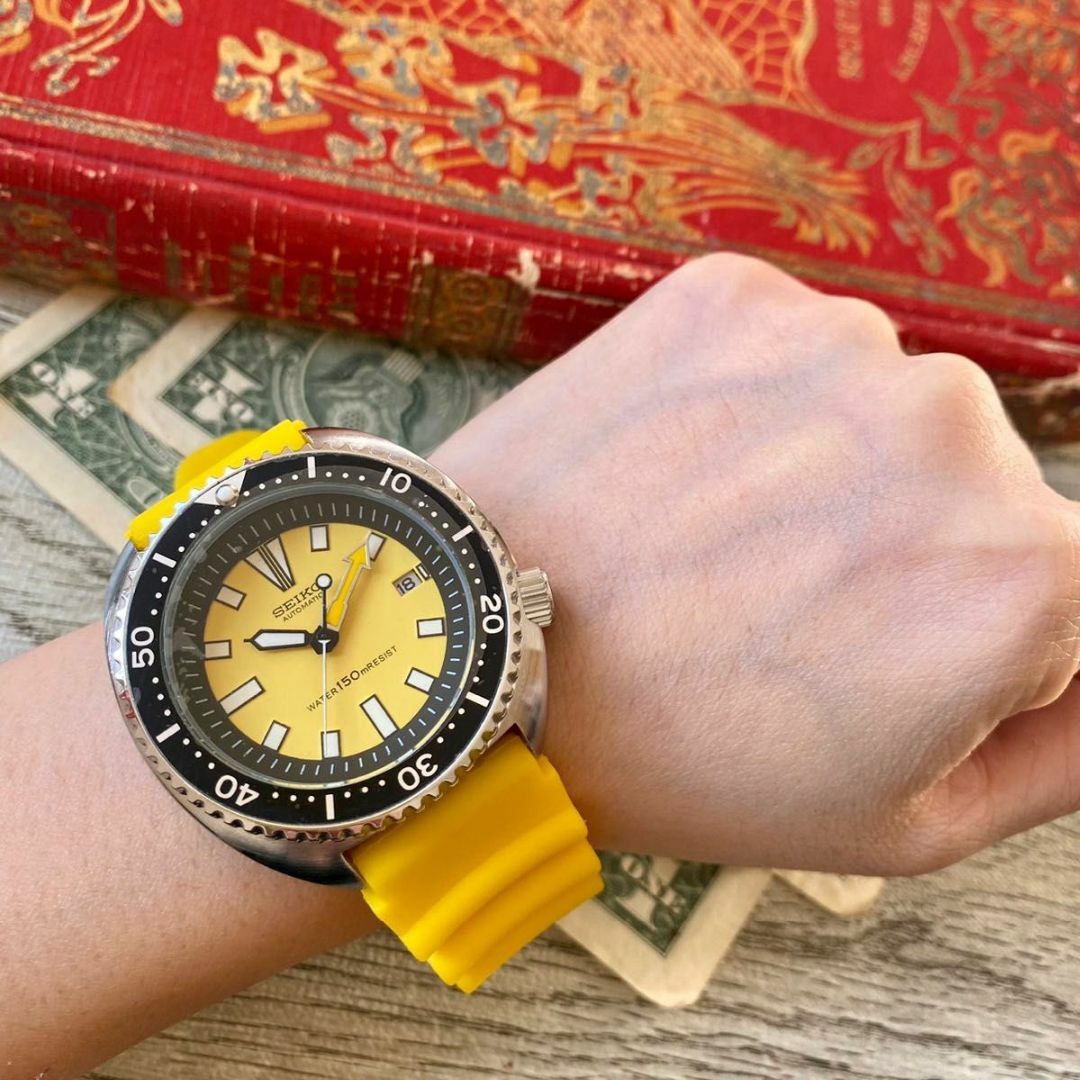 SEIKO(セイコー)の【存在感】セイコー メンズ腕時計 イエロー ダイバー 自動巻き ヴィンテージ メンズの時計(腕時計(アナログ))の商品写真