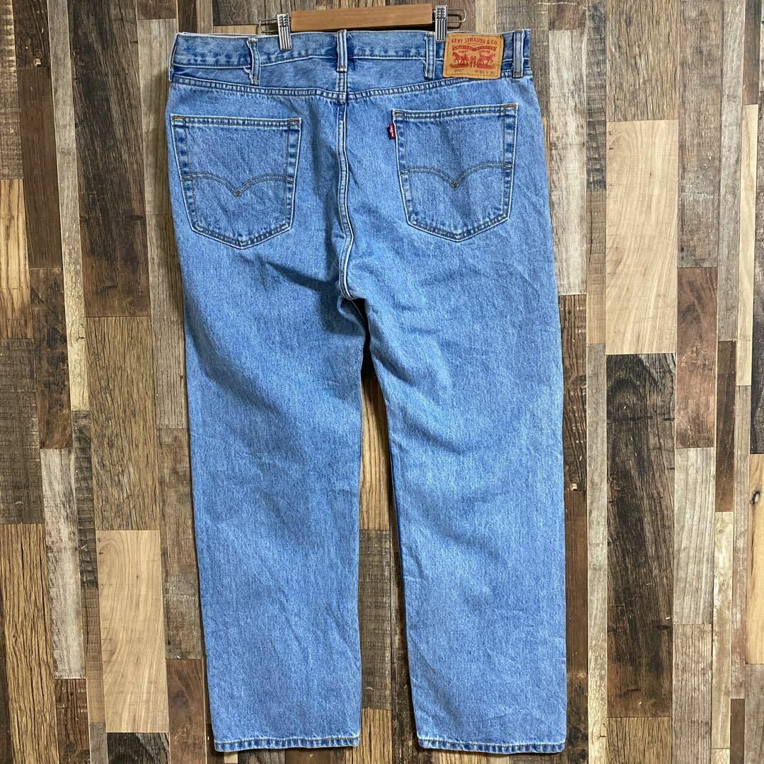 levis メンズ デニム パンツ 505 ストレート ロゴ ブルー USA古着