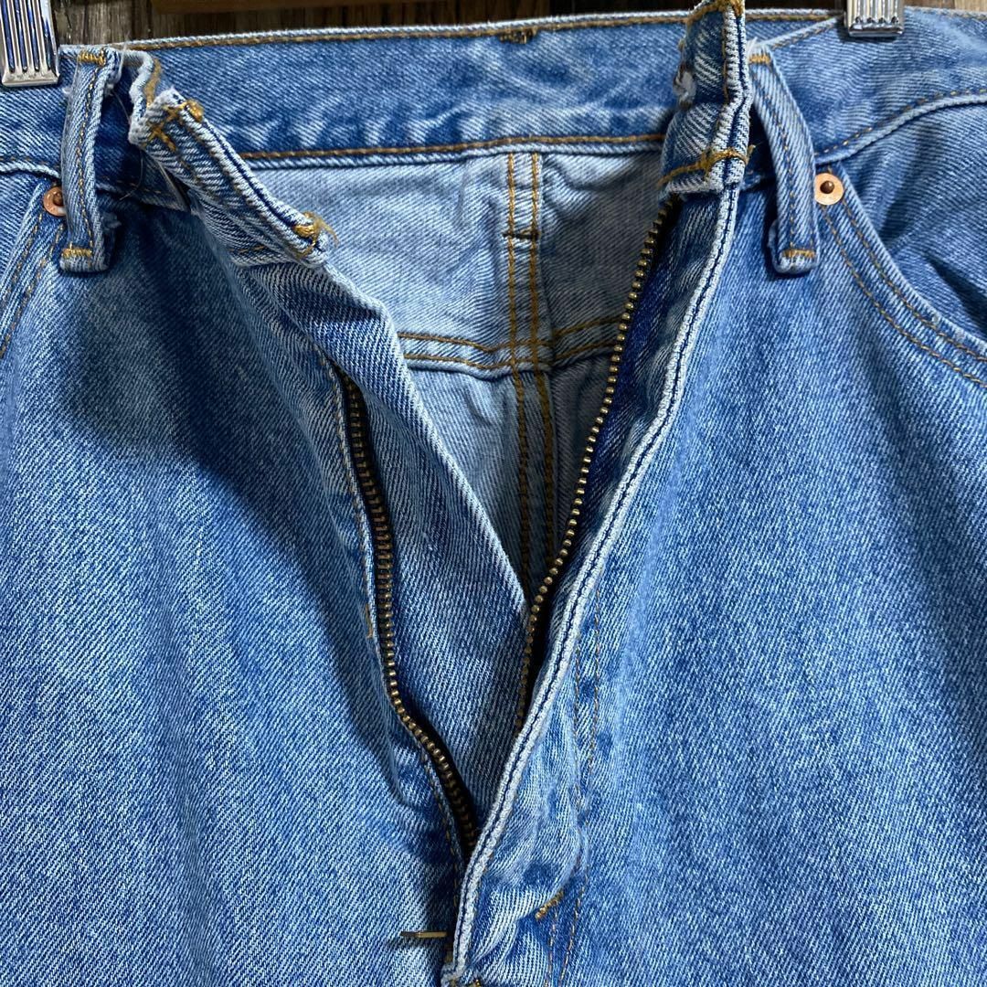 levis メンズ デニム パンツ 505 ストレート ロゴ ブルー USA