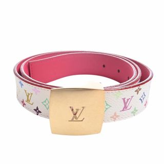 【中古】LOUIS VUITTON ルイヴィトン モノグラム マルチカラー サンチュール ベルト #90/36 M9682 ホワイト/マルチカラー by