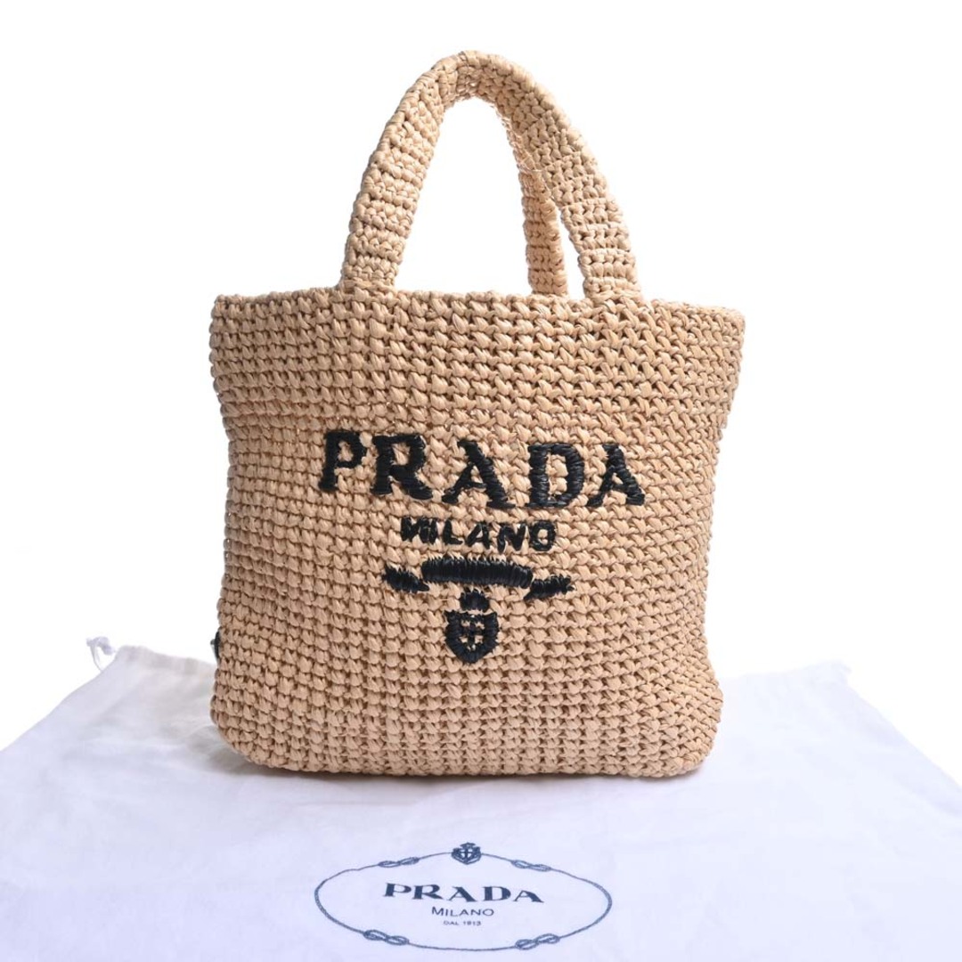 PRADA プラダ RAFIA トートバッグ 1BG422 ナチュラル by