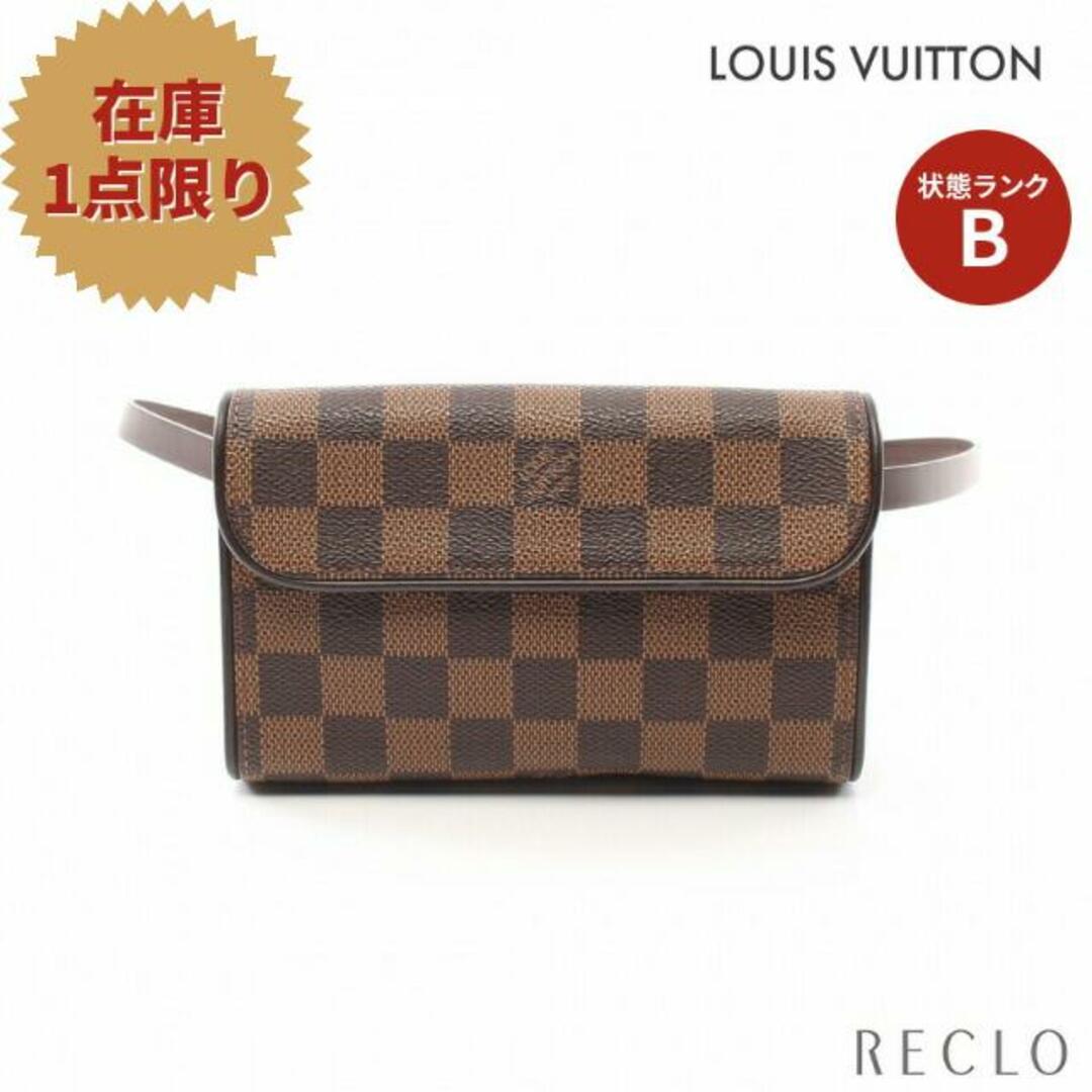 LOUIS VUITTON(ルイヴィトン)のポシェットフロランティーヌ ダミエエベヌ ボディバッグ ウエストバッグ PVC レザー ブラウン ブトンプレッション(S)付き スペシャルオーダー レディースのバッグ(ボディバッグ/ウエストポーチ)の商品写真