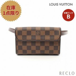 ルイヴィトン(LOUIS VUITTON)のポシェットフロランティーヌ ダミエエベヌ ボディバッグ ウエストバッグ PVC レザー ブラウン ブトンプレッション(S)付き スペシャルオーダー(ボディバッグ/ウエストポーチ)