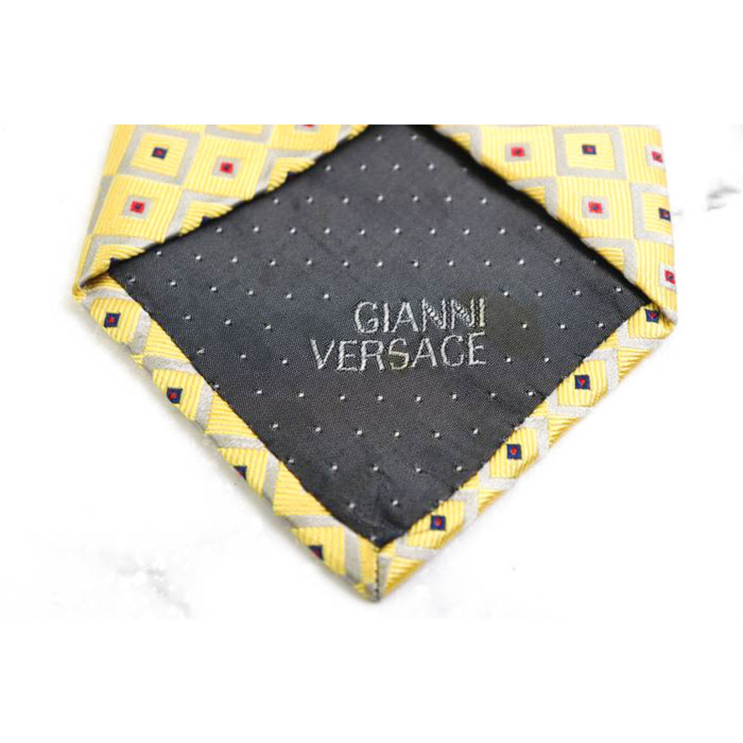 Gianni Versace(ジャンニヴェルサーチ)のジャンニ・ヴェルサーチ ブランド ネクタイ スクエア クチュール 最高級 シルク イタリア製 メンズ イエロー Gianni Versace メンズのファッション小物(ネクタイ)の商品写真