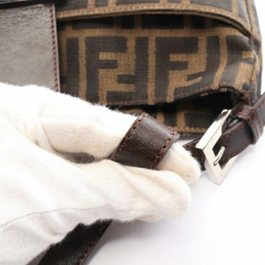 FENDI(フェンディ)のズッカ ワンショルダーバッグ キャンバス レザー ベージュ ダークブラウン レディースのバッグ(ショルダーバッグ)の商品写真