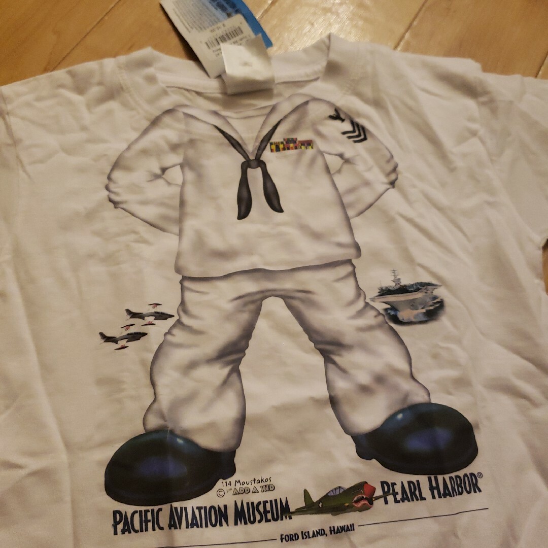 パールハーバー　海軍なりきりTシャツ　ハロウィン　110 キッズ/ベビー/マタニティのキッズ服男の子用(90cm~)(Tシャツ/カットソー)の商品写真